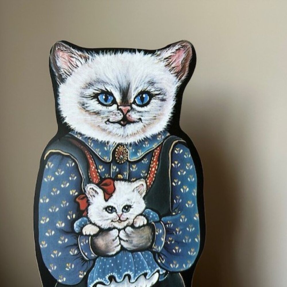 Vintage Roxanne Olsen Art Standing Kitty Cat - Picture 6 of 7